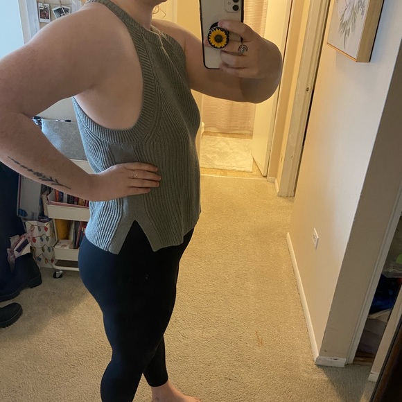 Green Knit Madewell Sweater Halter Tank - Picture 7 of 8